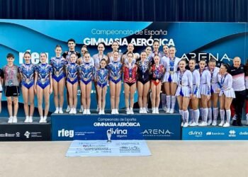 El club Aeróbic Moncada se clasifica como el tercer mejor equipo de España
