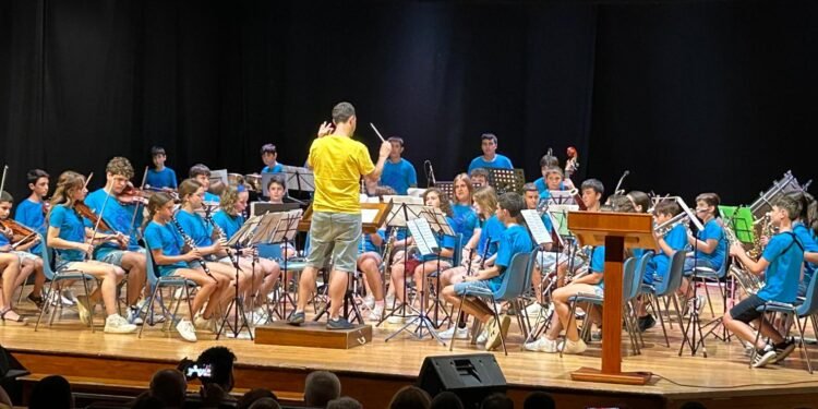 El públic plena de gom a gom el concert de l’escola d’estiu musical Emergents