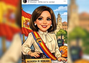 La alcaldesa de Moncada comparte en redes sociales su imagen generada por IA