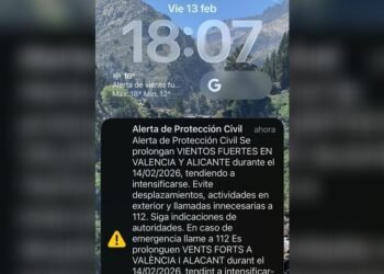 Es-Alert hace sonar los móviles de Moncada por vientos huracanados