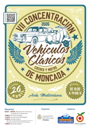 Concentración coches clásicos de Moncada 2026