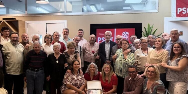 Homenaje a Vicent Miralles histórico militante socialista de Alfara del Patriarca