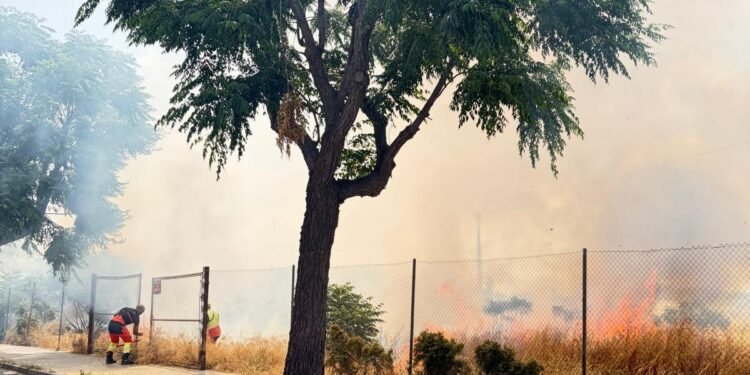 Dos incendios casi simultáneos en las calles Enrique Soriano y Vinalesa movilizan a Bomberos y policía local