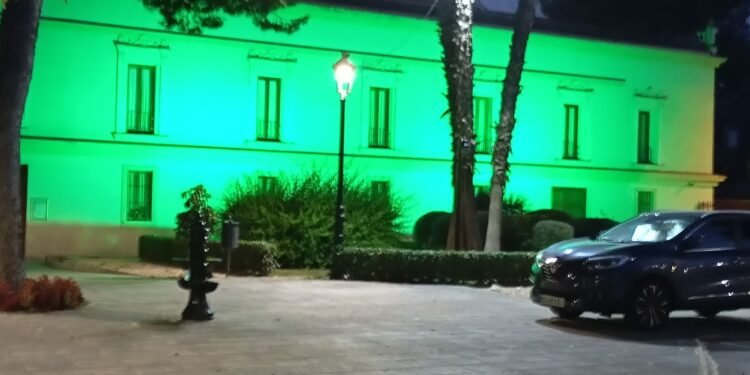 Moncada ilumina de verde el ayuntamiento para dar visibilidad a la miastenia
