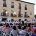 La banda simfònica del Musical plena de música els carrers i la plaça de Tarancón