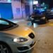 Accidente entre un motorista y un vehículo en la rotonda de la calle Badia y Monóvar
