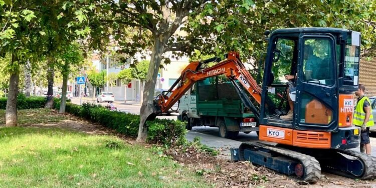 Moncada inicia la renovación de todos los setos del Parque de la Mediterránea